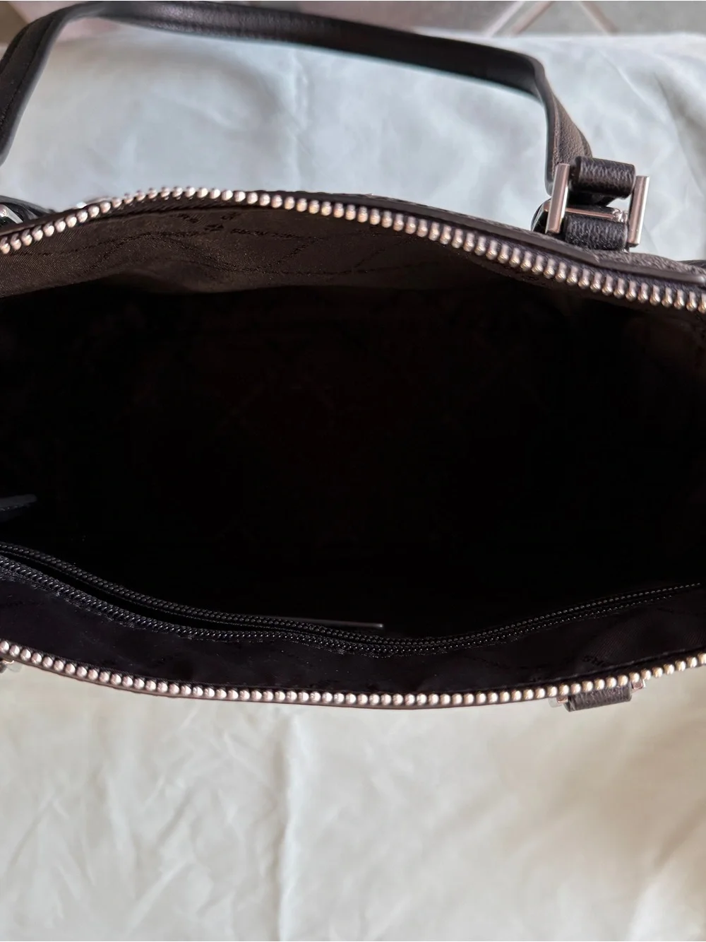 Michael Kors Black Signature Tote with MK Charm